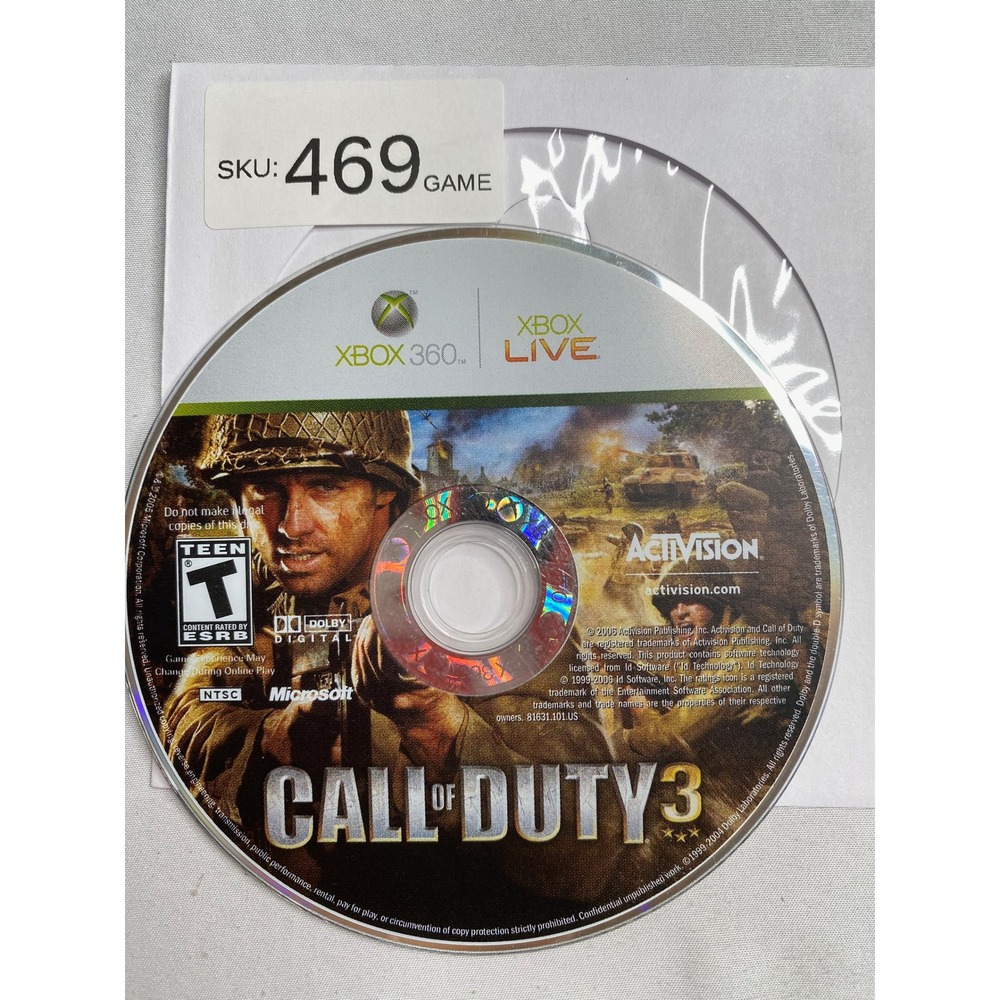 Call of Duty 3 Microsoft Xbox 360
